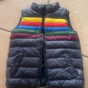 Mini Boden Blue Puffer Vest